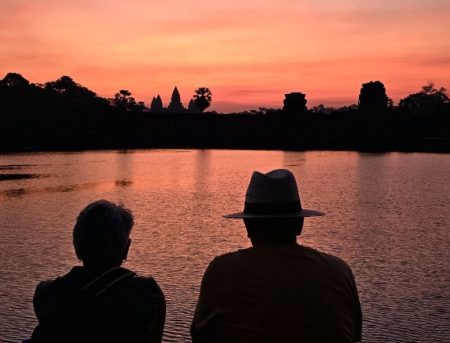 le lever de soleil à Angkor