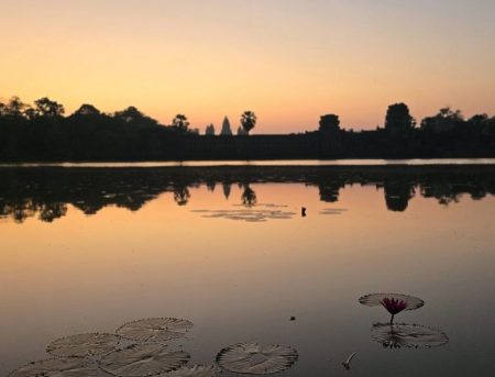 le lever de soleil à Angkor