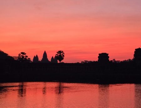 le lever de soleil à Angkor