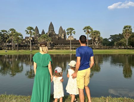 la visite à Angkor en famille